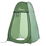 WolfWise Pop-Up Duschzelt Camping & Umkleidezelt – Kompakt & Leicht 2kg mit Tasche, Schneller Aufbau, WC- und Privatzelt, Wasserfest, UV-Schutz, Outdoor, Strand, Wandern, Grün