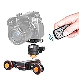 Andoer L4 PRO Video Kamera Slider Dolly Automatische mit Drahtlose Fernbedienung,1800mAh Akku 3 Geschwindigkeit einstellbar Mini Slider Skater für Canon Nikon DSLR-Kamera iOS Android(mit Kugelkopf)