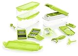 Genius Nicer Dicer Plus | 18 Teile | Kiwi | Alles-Schneider | Obst- und Gemüseschneider