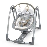 Ingenuity Swing 'n Go Deluxe Babyschaukel & Babywippe, 5 Geschwindigkeiten, Musik, Plüschtiere, 0–9 Monate, max. 9 kg – Bella Teddy