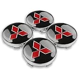 LyTTuu 4 Stück Auto Radnabenkappen für Mitsubishi L200 60MM,Felgenkappen Nabendeckel Nabenabdeckung Wasserdicht Staubdicht Reifen Felgen Zubehör