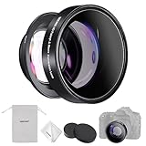 NEEWER 55mm 0.43X HD 2 in 1 Fisheye & Makro Objektiv, Weitwinkel Fisheye Objektiv mit 18mm Brennweite Kompatibel mit Canon EOS M5 M6 M50 Mark II R7 Sony ZV-E10 A6400 A7 IV Nikon D750 D850 D5600, LS-20