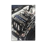 KTIN Vintage-Sportwagen-Poster 190E AMG Motor-Tuning-Poster, dekorative Malerei, Leinwand, Wandposter und Kunstdruck, modernes Familienschlafzimmer-Dekor-Poster, 30 x 45 cm