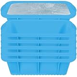 Extra große Eisblock-Formen 6 Stück Eisformen für Eisbad oder Kühler, große Silikon-Eiswürfel-Formen für Kaltwannenkühler, wiederverwendbare Eiswürfel-Schüssel für Eisspeicher (Blau)