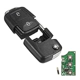 2 Tasten Flip Autoschlüsselanhänger für VW Passat Polo Skoda Seat Polo/Golf/Beetle 434Mhz ID48 1J0959753AG (2B-433MHZ)