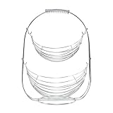 Designer Obstkorb Fruechtekorb Etagere Obstschale aus Metall silber verchromt 45 cm hoch