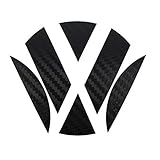 Emblem Ecken Inlays Folie Aufkleber passgenau - Finest Folia (K006 .Carbon Schwarz)