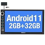 Vanku Android 11 Autoradio Mit Eingebautes DAB + Modul Navi Unterstützt Qualcomm Bluetooth 5.0 WiFi 4G Android Auto Doppel Din 7 Zoll Bildschirm