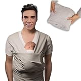 VABY – Baby Tragetuch, OEKO TEX®, aus Baumwolle und Bambus, 5 m Länge, elastisch, Baby Wickeltuch groß, Babytragetuch ab Geburt, mit integrierter Tasche/Wrap (Hellgrau)