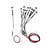 Perfeclan 10 Pcs Straße Lichter Modell Eisenbahn Led Beleuchtung Landschaft Modell Laternenpfahl 12V Straße Warmweiß Licht Lampen HO TT N Gradeinteilung 1:100 zu 1:150