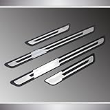 4 Stück Einstiegsleisten Schutz für Ford Capri EV 2024 2025, Auto Zubehör Edelstahl Autotürschwellenleiste Schwellerleisten,Black