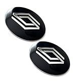 2 Stück Aufkleber 56mm 60mm 65mm passend fürRenault-Auto Style. Für Auto Tuning, Nabenkappen, Abdeckkappen usw. Sticker mit Emblem. (60mm)