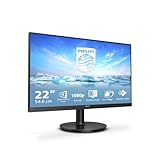 Philips Monitors 221V8A/00 FHD PC-Bildschirm (Auflösung 1920x1080, 75Hz, VA, 4ms, MegaInfinity DCR, AdaptiveSync, Flickerfree, Lowblue, Lautsprecher, VESA, HDMI) Schwarz 22 Zoll FHD