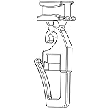 Gleiter mit beweglichen Faltenhaken für 4mm Laufbreite - Gardinengleiter für Vorhangsschienen - 100 oder 50 Stück - Qualität Made in Germany (50)