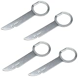 QISF 4 TLG Entriegelungsschlüssel | Autoradio Ausbauwerkzeug | Entriegelungswerkzeug Radio Kompatibel mit VW Audi Ford Mercedes Radios