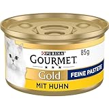 Gourmet Gold Feine Pastete Katzenfutter nass, mit Huhn, 12er Pack (12 x 85g)