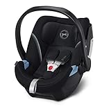 CYBEX Gold Babyschale Aton 5, Inkl. Neugeboreneneinlage, Ab Geburt bis ca. 18 Monate, Max. 13 kg, Deep Black