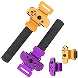Auarte Armbänder für Just Dance 2025 2024 2023 2022 für Zumba Burn It Up, Verstellbarer Armbänder für Nintendo Switch/Switch OLED Dance, 2 Stück Armband für Erwachsene Kinder (Lila & Orange)