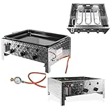 DEMA Gasbräter mit 3 Flammen – Leistungsstarker Gastrobräter für Grill & Outdoor-Küche – Ideal für Camping & Events