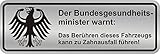 easydruck24de Fun-Aufkleber Warnung Zahnausfall I lustiger Spruch für Motorrad Mofa, als Auto-Aufkleber Fahrrad-Aufkleber I wetterfest (Silber - 10 x 3,5 cm) I kfz_366