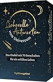 Liebevolle Antworten vom Universum: Das Orakel mit 70 Botschaften für ein erfülltes Leben. Schönes Geschenk zu Geburtstag, Weihnachten, Ostern. Instakanal dasgesetzderanziehung