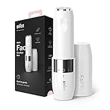 Braun Face Mini-Haarentferner, Elektrischer Gesichtshaarentferner für Damen, Kleiner Rasierer für schnelle und sanfte Rasur von Oberlippe, Kinn und Wangen, für Unterwegs mit Smartlight, FS1000, Weiß
