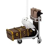 Hallmark Harry Potter 25574068 Trolleywagen mit Hedwig Weihnachtsdekoration, H 7,8 x B 7,3 x L 4,9 cm, Weiß und Braun