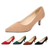Damen Pumps Slingback Mit Nähten Klassische Spitzenschuhe High Heels Für Business Und Arbeit Bankettschuhe rutschfest Anzugschuhe Bequeme Sommersandalen Schrägschuhe Sommerschuhe