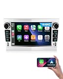 ESSGOO 4+64G Wireless Autoradio Android 14 mit Carplay und Android Auto Für Opel Corsa C/D Zafira B Astra G H 7 Zoll IPS Touchscreen Bluetooth FM RDS GPS Silber