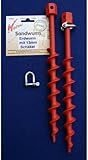 STABIELO Wurmi Erdsandwurm Doppelpack (32 cm) mit Multihalter - Schraubheringe-Zeltheringe für Camping, Caravan, Outdoor, Freizeit - Holly-Sunshade Made in Germany - Langzeit-Test Bestanden