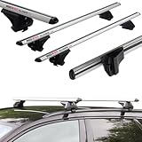 RIDIGO Dachträger für BMW 5er F11 Touring 2010-2016 mit geschlossener (integrierter) Dachreling Silber