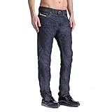 Diesel Braddom 0807R Herren Jeans Hose Slim Carrot (W27/L32, Blau)