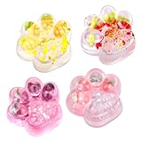Vibbang 4 Stück Cat Paw Squeeze, Katzenpfoten Squeeze Spielzeug, Squeeze Katze Pfote, Squeeze für Stressabbau, Süße Weiche Katzenpfoten Quetschspielzeuge für Kinder Erwachsene