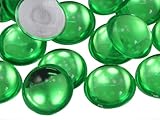 Allstarco 18mm Green Peridot .PD2 Round Flat Back Acrylic Cabochons Plastic Gems for Crafts Costume Embelishments Card Making Jewels Jewelry Making Cosplay Jewels - 30 Pieces