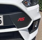 Gel-Embleme Inlays passend für Focus RS MK3 Front+Heck freie Farbwahl (Rot)