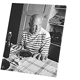 French Unicorn Wandbild auf Leinwand, Pablo Picasso, Küche, Vintage-Foto, Maler, Künstler, 30 x 35 cm