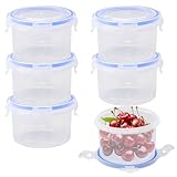6 Pack 300ML Frischhaltedosen Rund Mit Deckel Luftdicht Frischhaltedose Auslaufsicher Kleine Dosen Dose Plastik Vorratsdosen Gefrierdosen Aufbewahrungsbox Küche Behälter Gefrierboxen Plastikdosen
