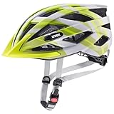uvex air Wing cc - Leichter Fahrradhelm für Damen und Herren - individuelle Größenanpassung - Grey-Lime matt - 52-57 cm