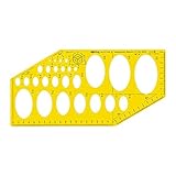 rOtring S0238021 Ellipsen Isometrisch, Achsenverhältnis - 1:1, 732 / 35° 16' mit Tuschenoppen, gelbtransparent