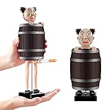 Zigarettenspender Lustig Zigarettenspender Pop up Holzfass Zigarettenschachtel für 10 Zigaretten, Weihnachtsmann Figur, Parodie Zigarettenschachtel, Zigarettenetui, Streichspielzeug Geschenk für Mann