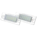AUTOXBERT 2 x LED Kennzeichenbeleuchtung Für VW Caddy 3 4 Touran T5 Golf Plus Passat Jetta, 6000K 18SMD Error Free Canbus Bright Weiß Lampen Leuchtmittel