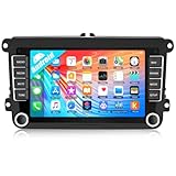 CAMECHO Android Radio für VW Golf 5 Golf 6 Polo Skoda Seat, 7 Zoll Bildschirm Autoradio 2 DIN mit Navi Bluetooth FM RDS Mirrorlink +Canbus