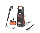 BLACK+DECKER Hochdruckreiniger BXPW2000PE mit Patio Cleaner Deluxe und Feste Bürste (2000 W, 140 bar, 440 l/h)