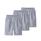 Generisch Kurze Hosen Herren 3er Pack Sportshorts Sommer Shorts mit Reißverschluss Taschen Bermuda Shorts mit Kordelzug Laufshorts Sportshorts Joggingshorts Freizeithose (##3PC-03, M)