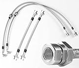 Stahlflex Bremsschläuche kompatibel mit VW Lupo 6X1, 6E1 1.4-60 PS Bj.2000-2005 [V2A Edelstahl]