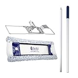 Ha-Ra Set Bodenexpress 42 cm aus Edelstahl & Mach 6 Bodenfaser I robuster Boden-Wischer zur Reinigung für Böden & Wände I wendiger Wischmop mit rutschfestem Griff & teilbarem Stiel