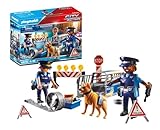 PLAYMOBIL Straßensperre mit Hund