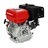 EBERTH 15 PS 11,03 kW Benzinmotor mit 25,4 mm Ø Welle, Standmotor Kartmotor Antriebsmotor mit Ölmangelsicherung, 4-Takt, 1 Zylinder Benzin Motor, 420 ccm Hubraum, luftgekühlt, Seilzugstart