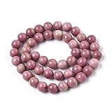 ZEMRIO 6mm Natürlich Rhodochrosit Edelstein Perlen Für Schmuck Herstellung DIY Armband Halskette Runde Perlen Perlen (Rhodochrosit, 6mm)