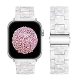 SEURE Kompatibel mit Apple Watch Armband 38mm 40mm 41mm 42mm 44mm 45mm, Damen Herren Harz Ersatzarmband Wasserdicht Buntes Ersatzband für iWatch Series SE/8/7/6/5/4/3/2/1
